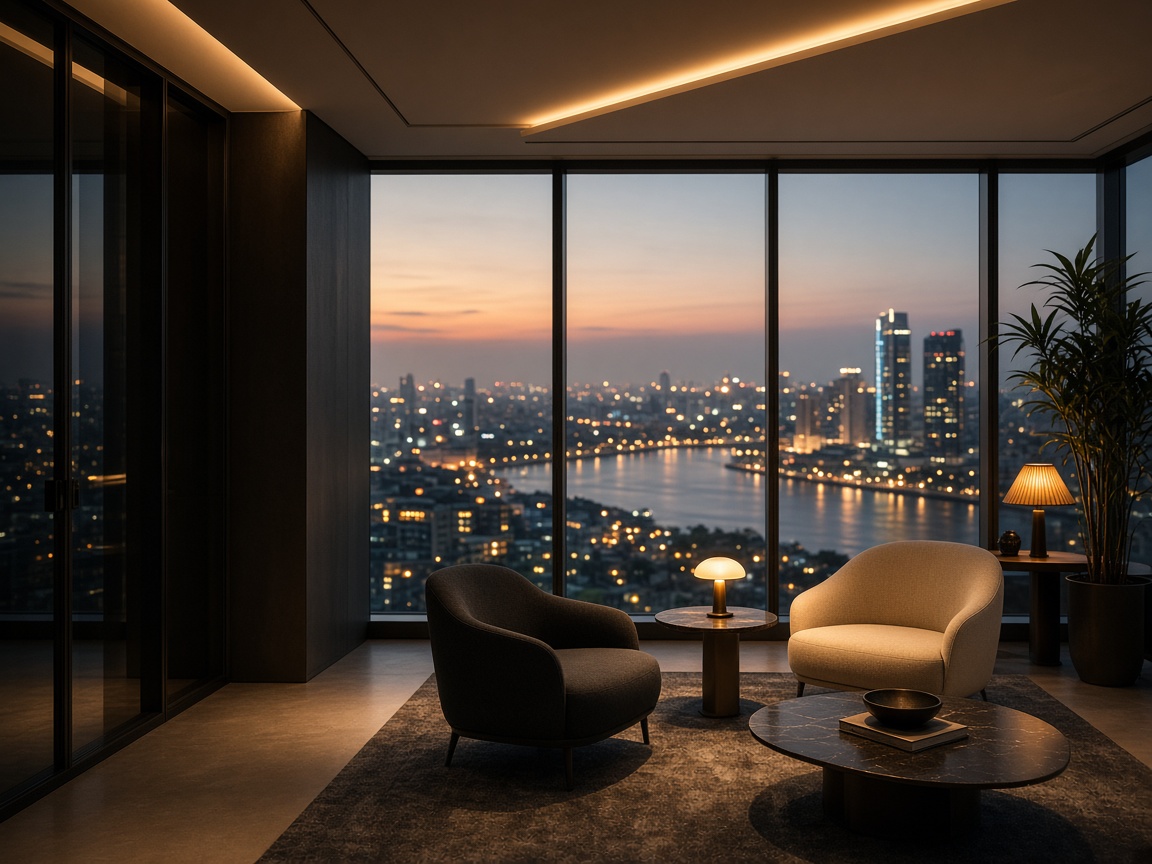 Evening lounge overlooking the city